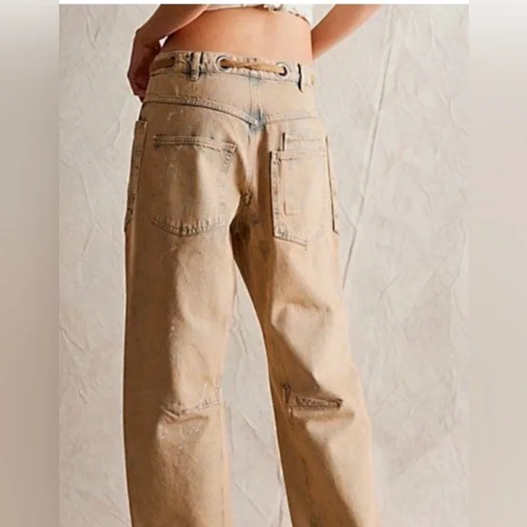 NWOT Free People We The Free Moxie Pull On Barrel Jeans - Picture 6 of 15